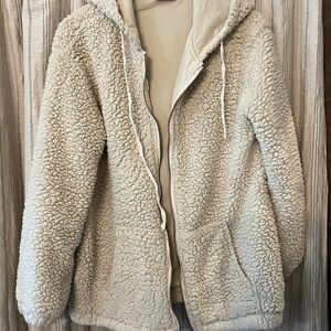 Pink Lily Cream Teddy Jacket